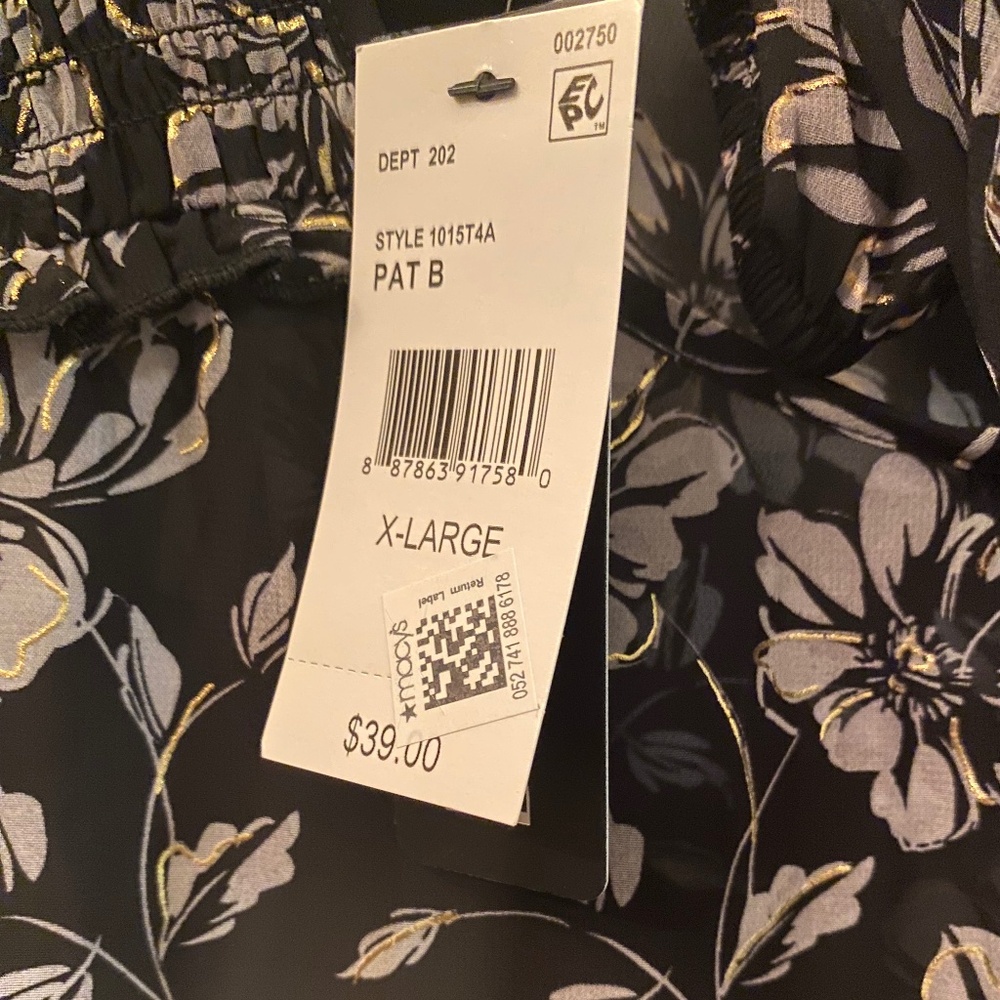 NWT blouse from Macy’s - Women’s size XL - Picture 5 of 5